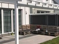 Kunststoff-Terrassentür in weiß Seitenansicht