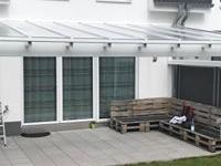 Kunststoff-Terrassentür in weiß