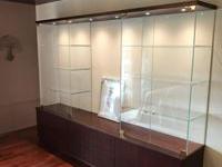 Vitrine Holz und Glas, beleuchtet 