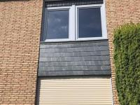 Aluminium-Fenster in hellgrau Frontansicht