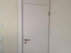 Zimmertüre weiß mit Holzpanel