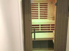 Kombination finnische und Infrarotsauna außen Ansicht