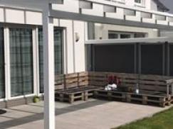 Kunststoff-Terrassentür in weiß Seitenansicht