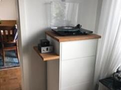 Kommode in weiß mit Holzplatte