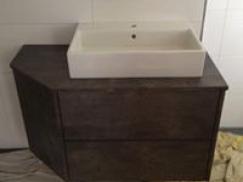 Waschbecken-Schrank dunkelbraun