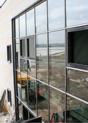 Fenster Pfostenriegel in Aluminium