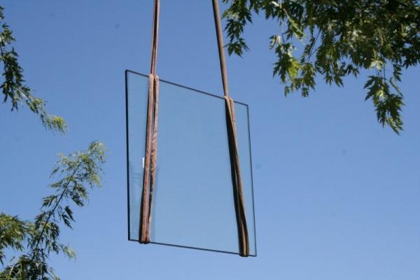 Glasscheibe am Kran